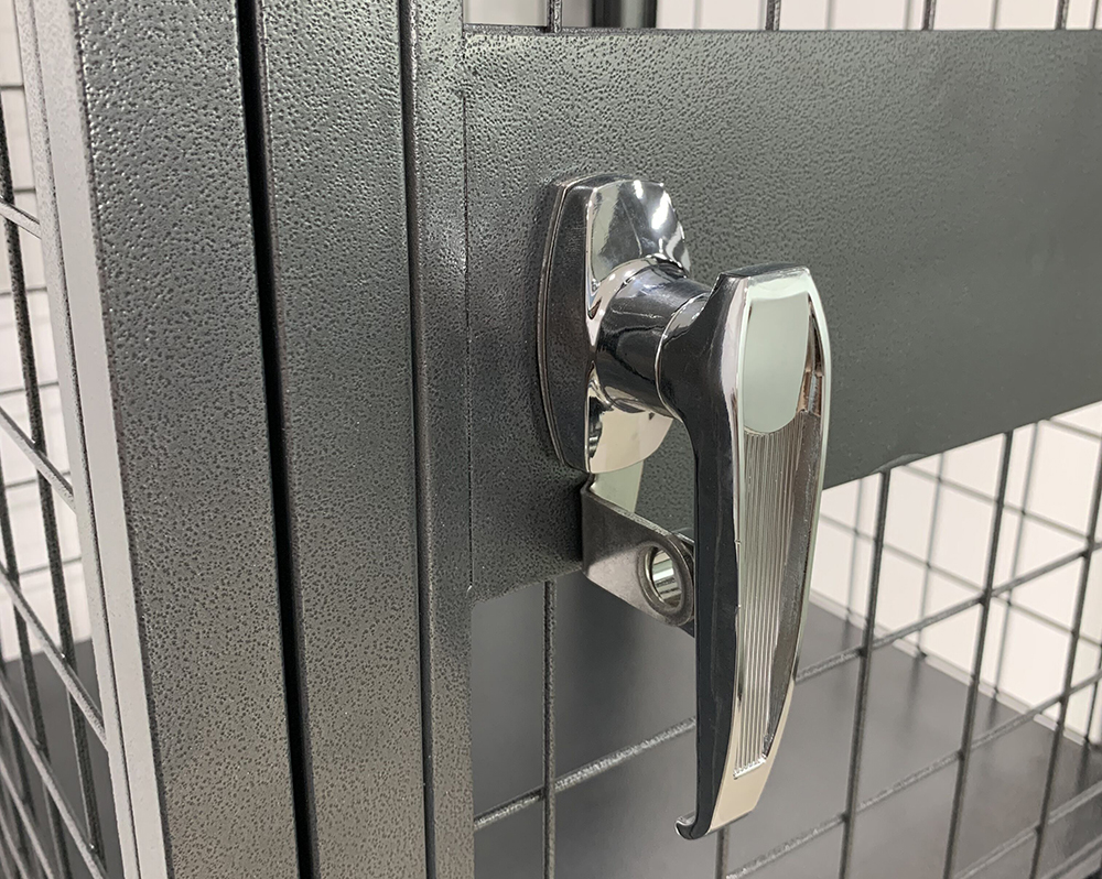 SFS-handle padlock system for mesh storage locker