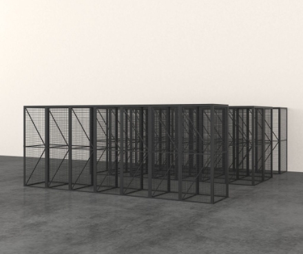 mesh locker with single door for warehouse