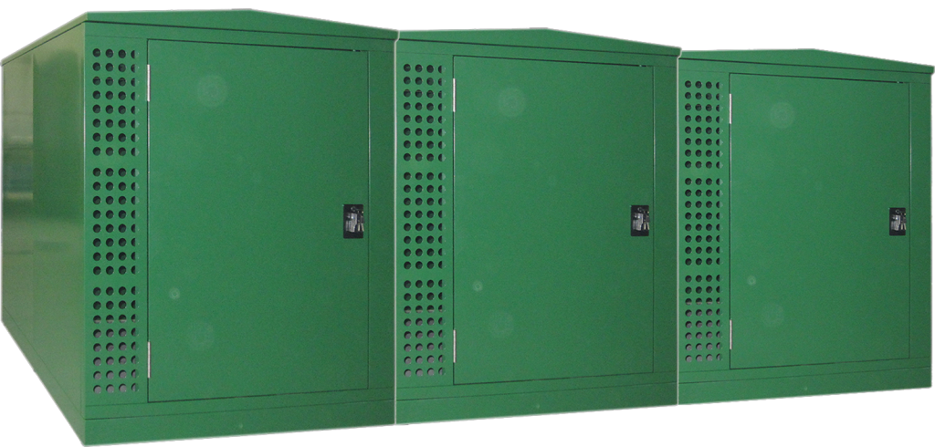 Metal bike shelter locker for double bike storage