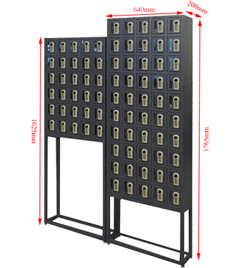 Phone storage locker with stand,50/30 doors