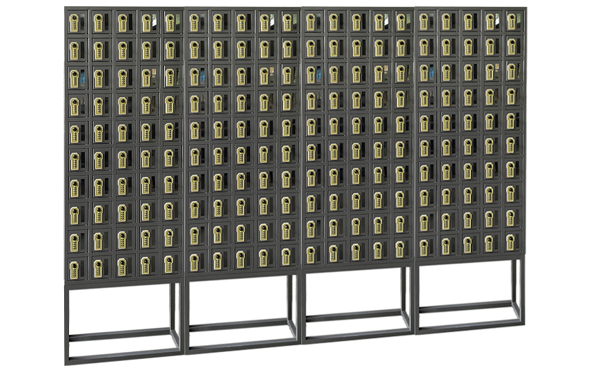 SFS metal cellphone storage locker with stand in 50 doors