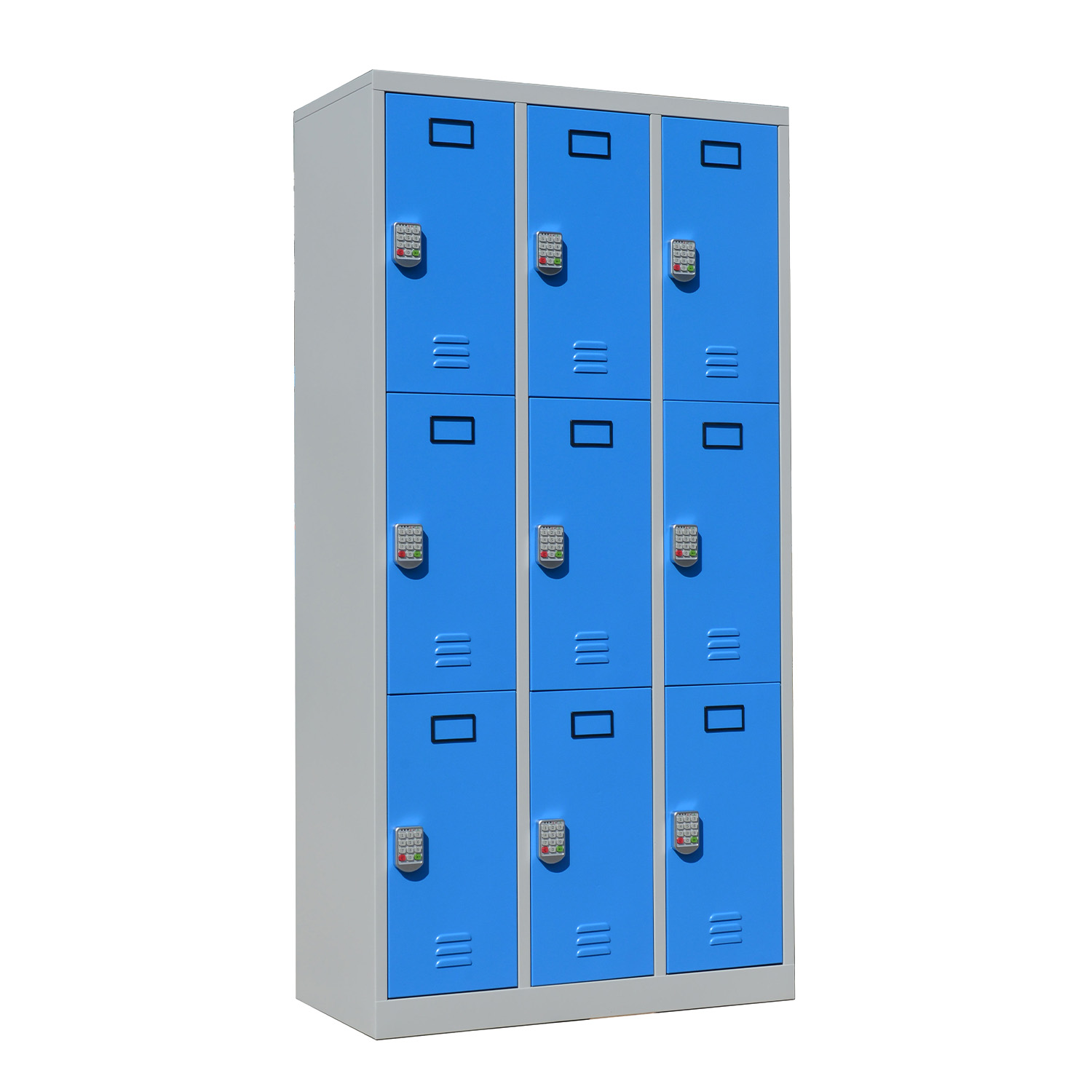 SFS Metal Locker for Storage Clothes with Nine Doors in Blue SFS-SL-001