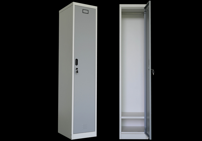 SFS metal wardrobe locker in single doors with key lock