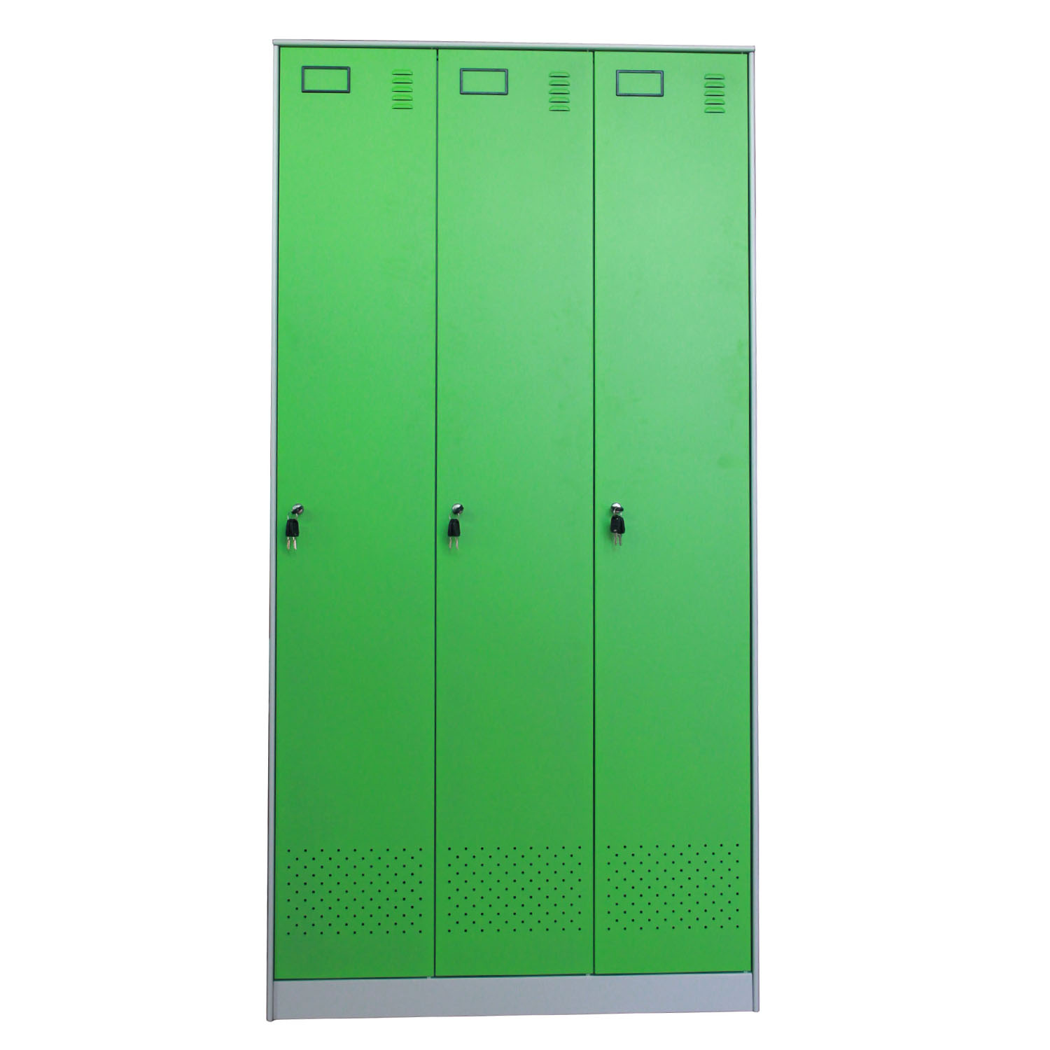 SFS Metal Wardrobe Locker for Storage Clothes with Three Doors in Green-SFS-WL-005