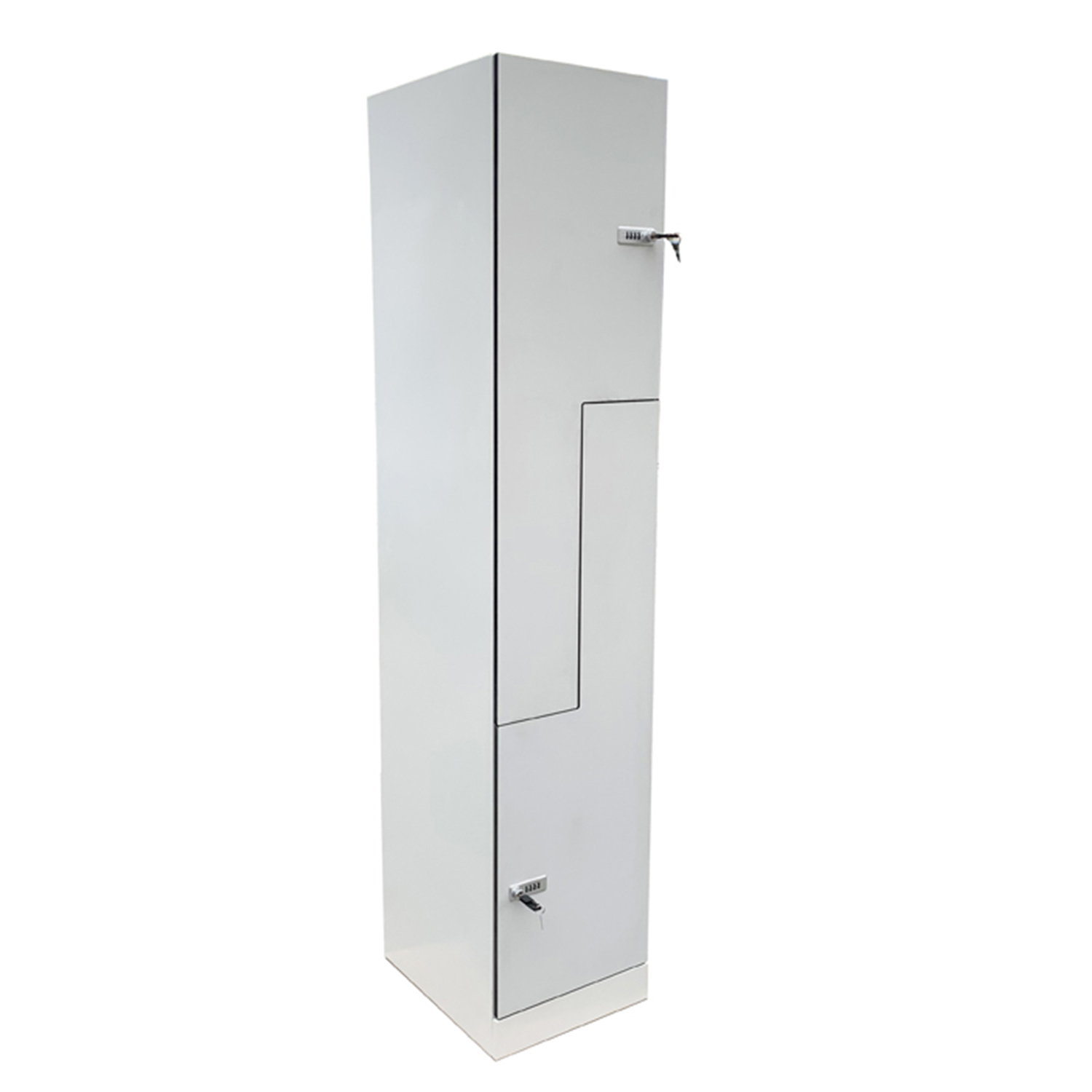 SFS Metal Wardrobe Locker for Storage Clothes with Two Doors in White-SFS-WL-010