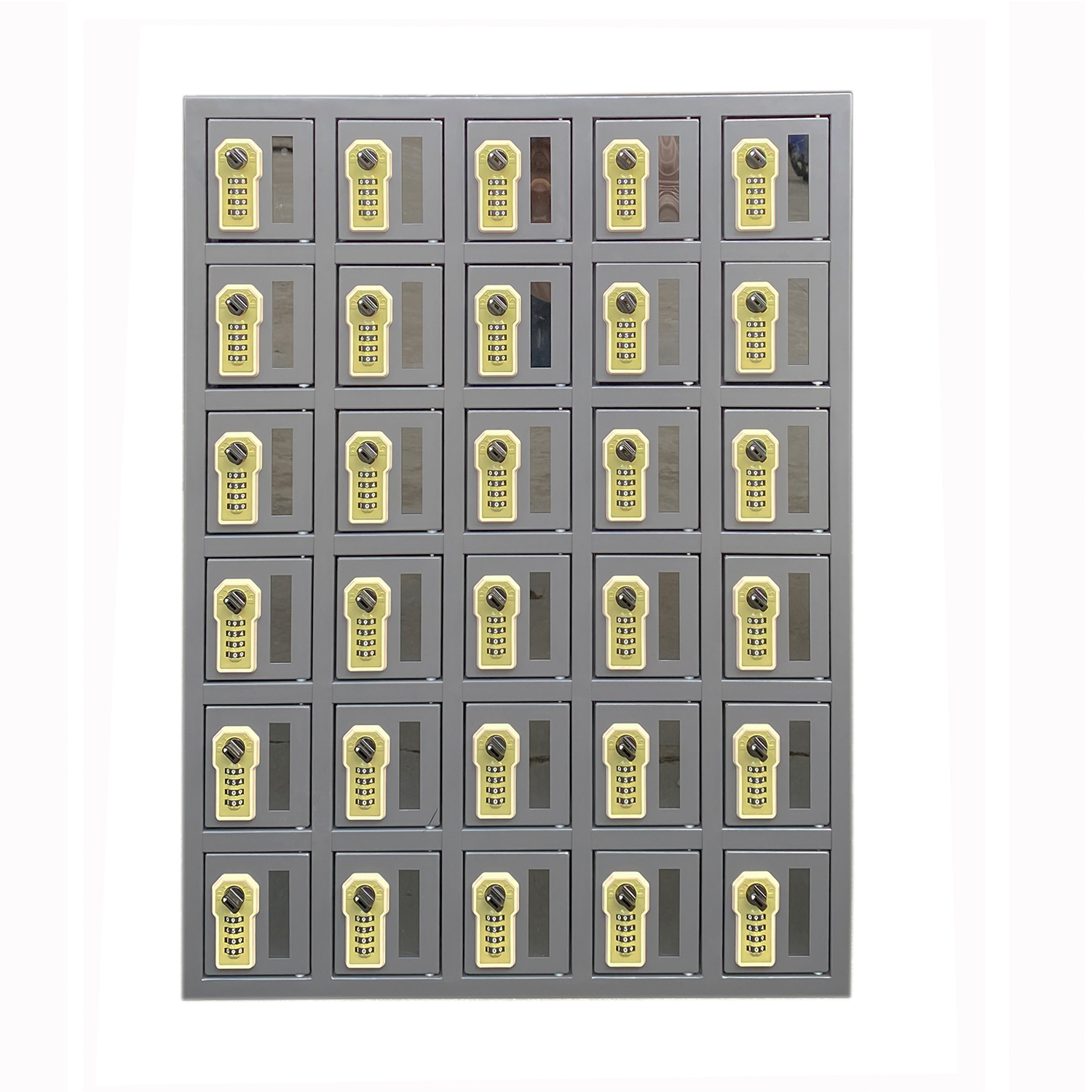 SFS Metal Locker for Cellphone Storage in 30 Doors in Grey Color-SFSMSL-005