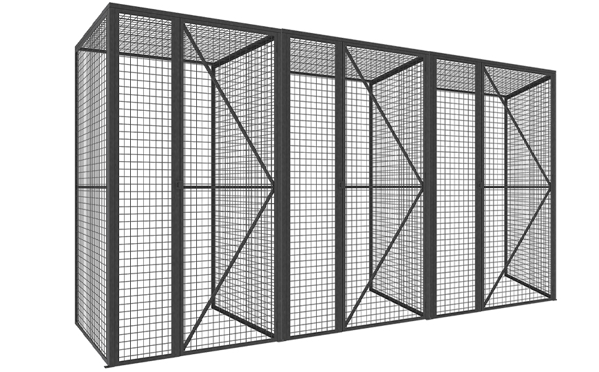 Metal wire mesh bulk storage apartment lockers