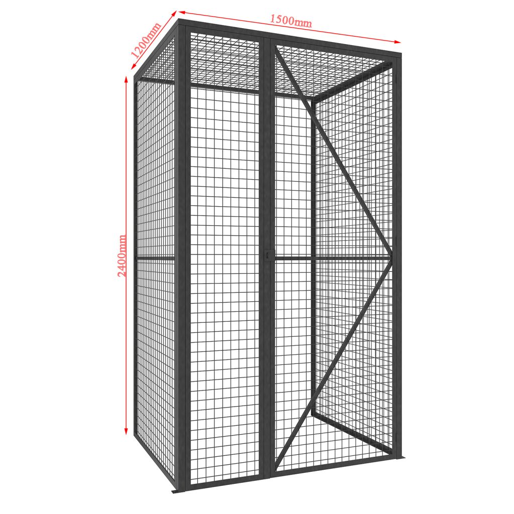 SFS Metal Wire Mesh Locker For Storage Clothes In Industry Grey Color-SFS-MSL-003