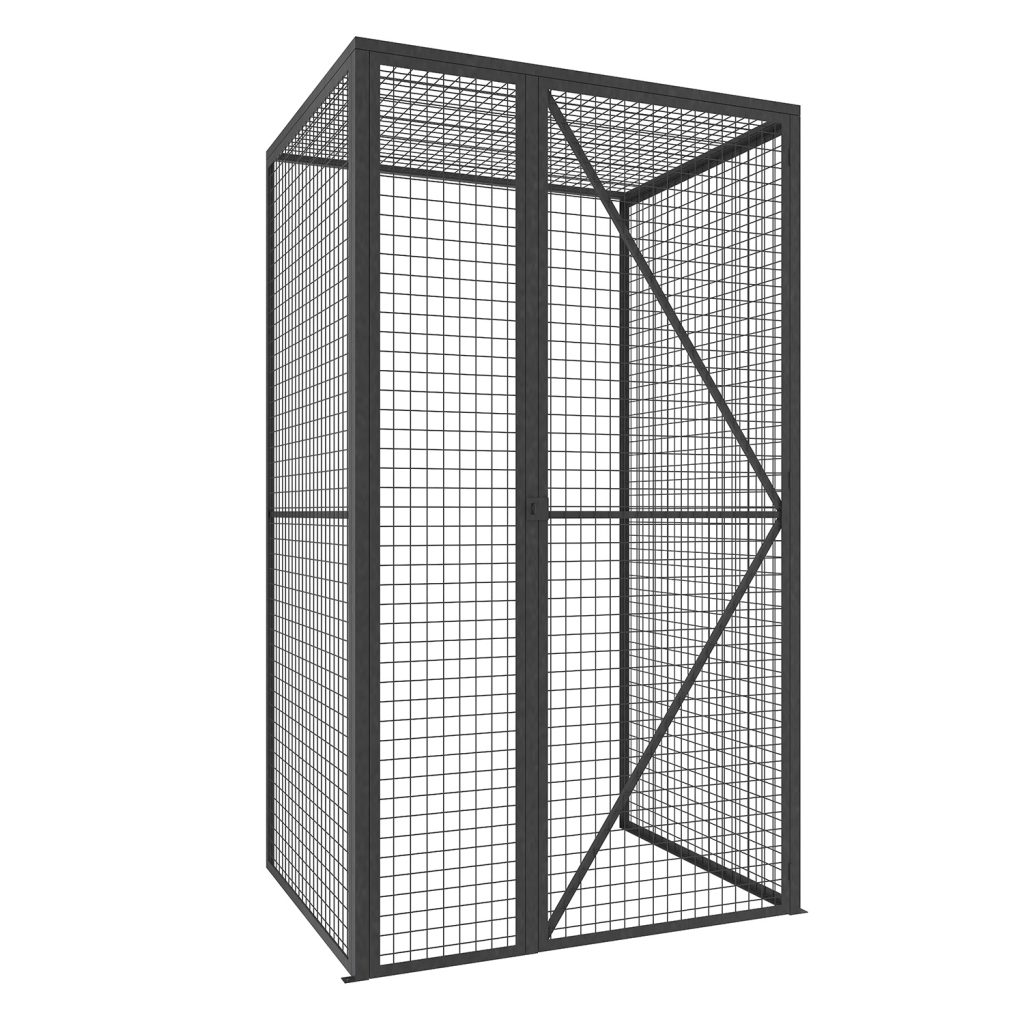 SFS Metal Wire Mesh Locker For Storage Clothes In Industry Grey Color-SFS-MSL-003