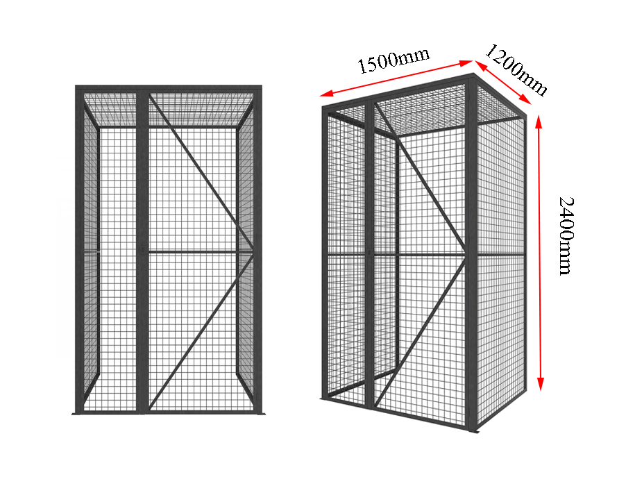 wire mesh cage,galvanized steel bulk storage locker