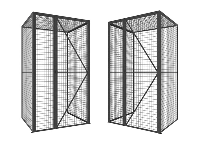 SFS Metal Wire Mesh Locker For Storage Clothes In Industry Grey Color-SFS-MSL-003