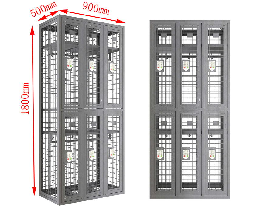 SFS metal wardrobe storage locker in wire mesh locker