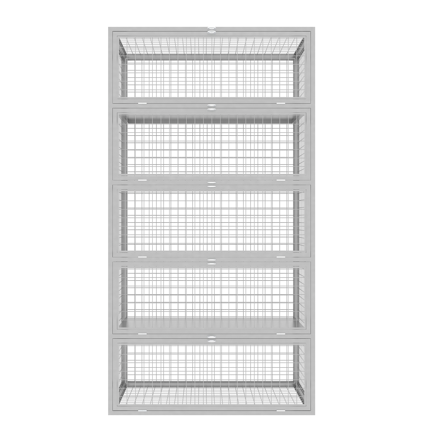 SFS Metal Mesh Locker for Personal Goods or Tools Storage with Five Doors in Black-SFS-MSL-011