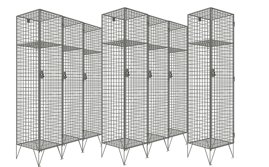 stainless steel mesh locker for single person