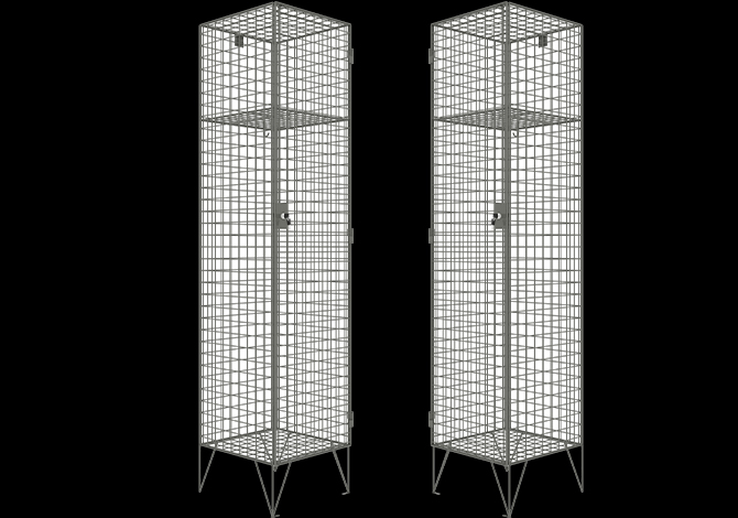 stainless steel mesh locker for single person