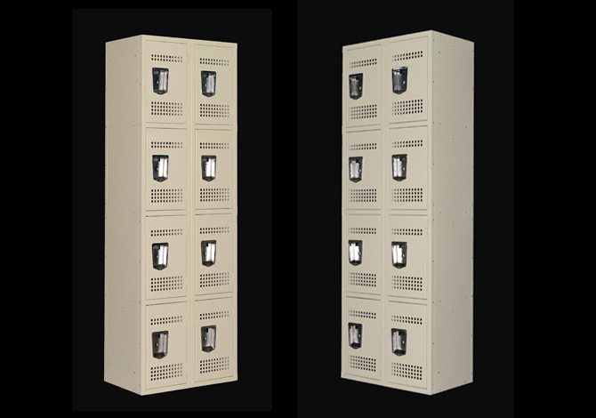 SFS Metal Locker for Storage Clothes with Eight Doors in Off-white SFS-SL-005