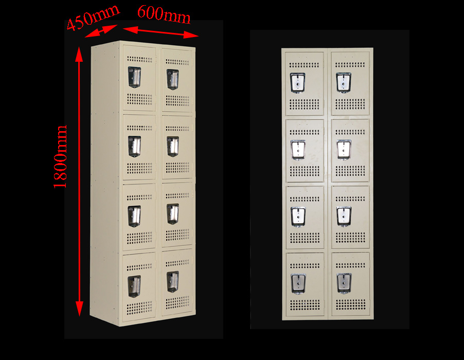 SFS Metal Locker for Storage Clothes with Eight Doors in Off-white SFS-SL-005