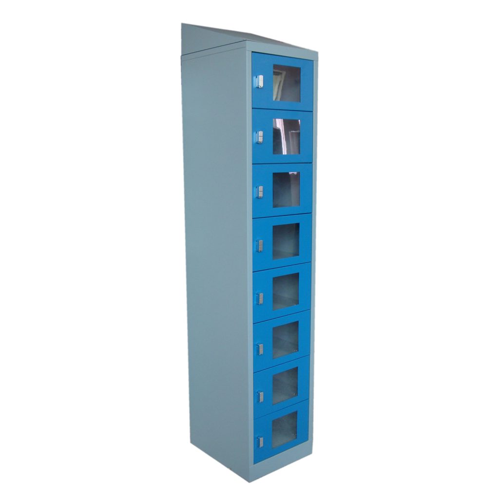 SFS Metal Locker for Storage Clothes with Eight Doors in Blue SFS-SL-005