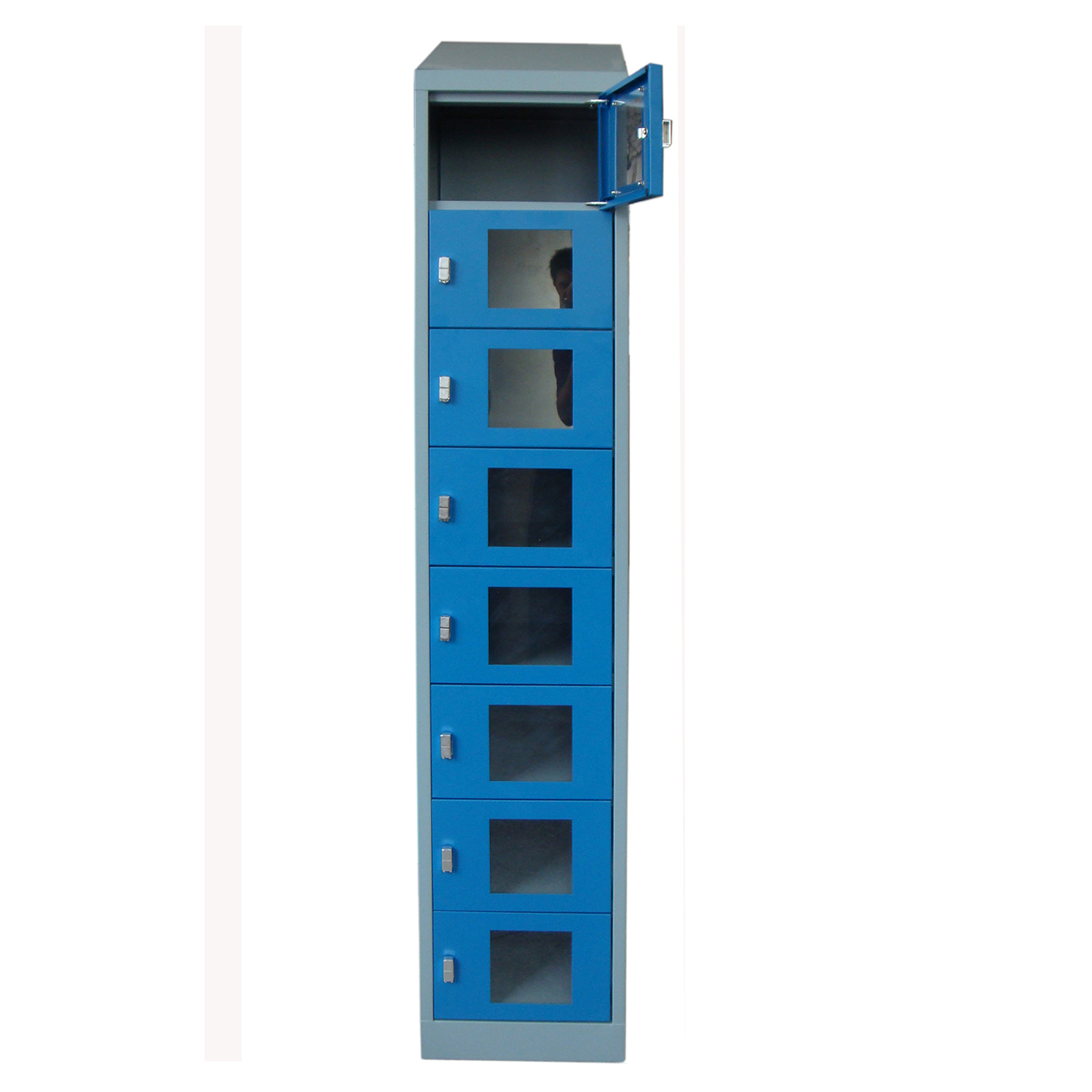 SFS Metal Locker for Storage Clothes with Eight Doors in Blue SFS-SL-005
