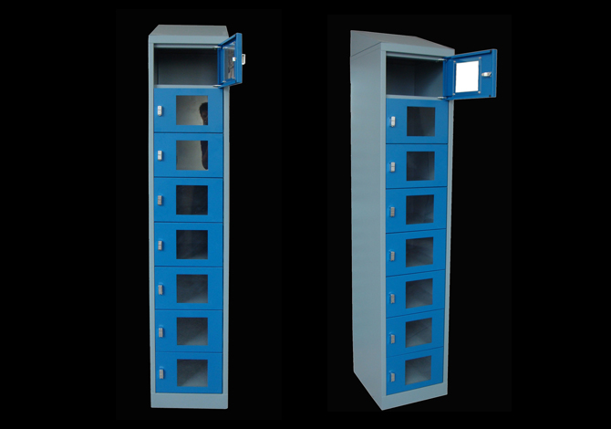 SFS Metal Locker for Storage Clothes with Eight Doors in Blue SFS-SL-005