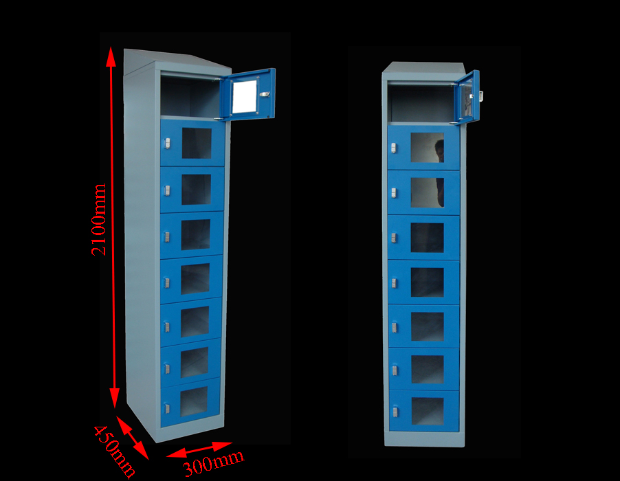 SFS Metal Locker for Storage Clothes with Eight Doors in Blue SFS-SL-005