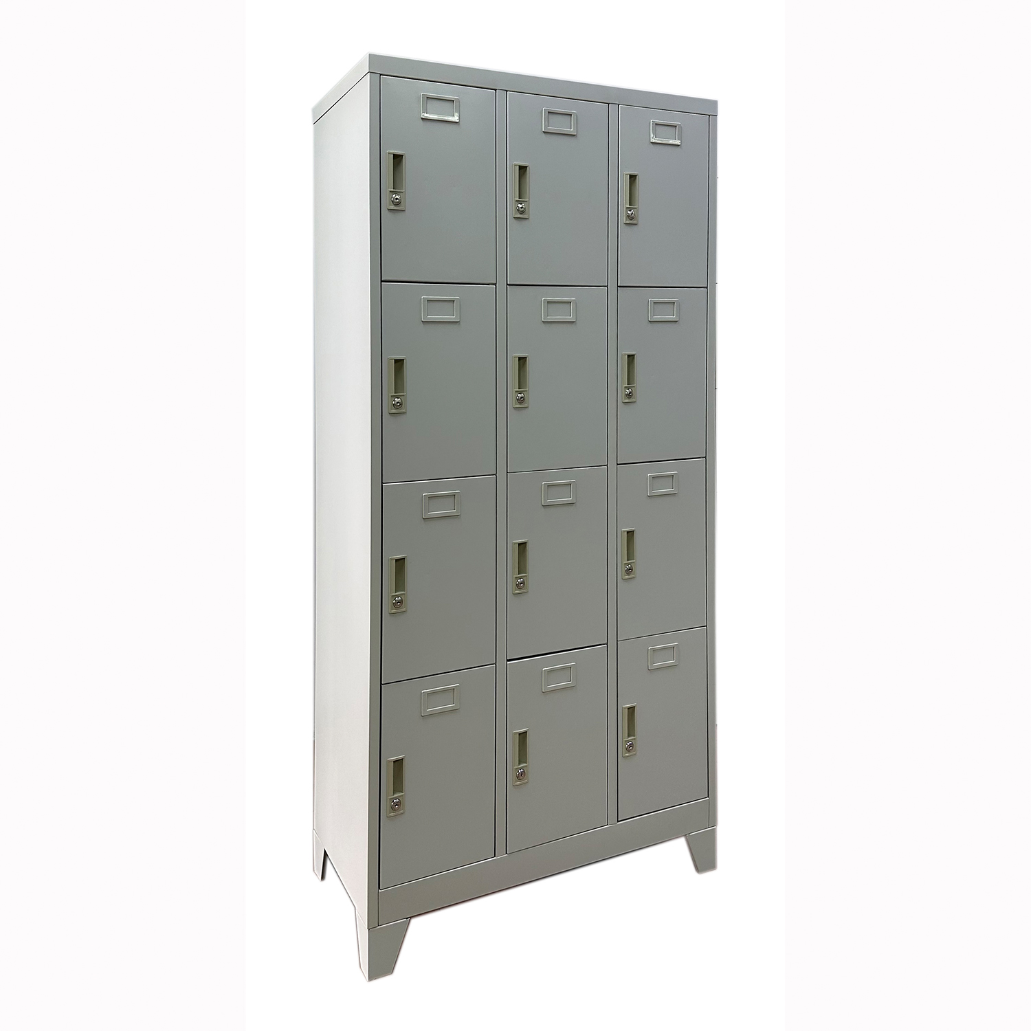 SFS Steel Storage Locker for Storage Clothes or Personal Goods with 12 Doors in White-SFS-SL-010