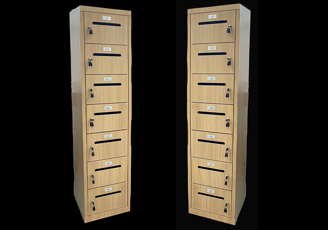 SFS Steel Storage Locker for Storage Mail Letter with Seven Doors in Grainy-SFS-SL-001
