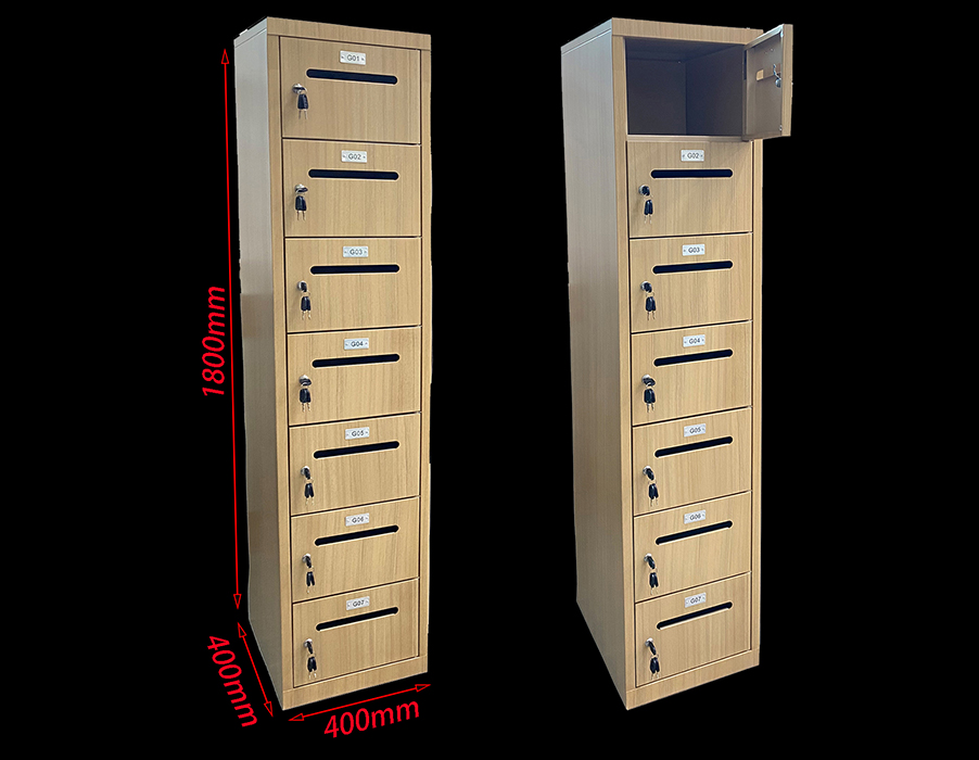SFS Steel Storage Locker for Storage Mail Letter with Seven Doors in Grainy-SFS-SL-004