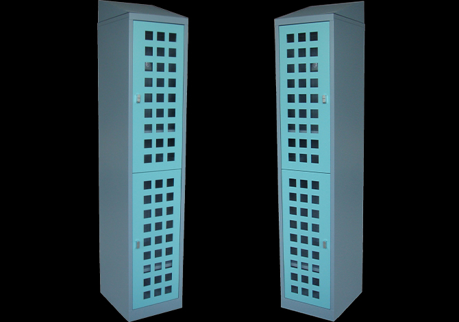 SFS Steel Wardrobe Locker for Storage Clothes with Two Doors in Green-SFS-WL-015