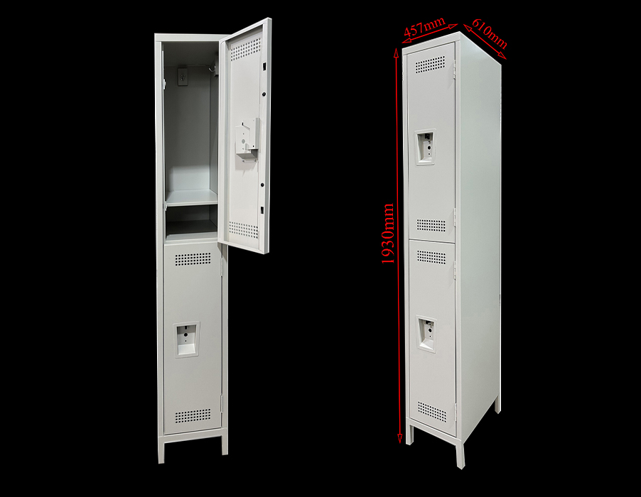 SFS Steel Wardrobe Locker for Storage Clothes with Two Doors in Offwhite-SFS-WL-018