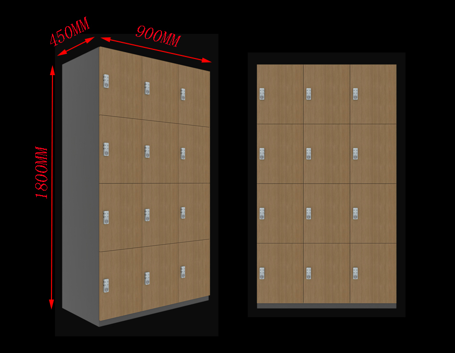 SFS Wooden Storage Locker Storage Goods with Twelve Doors SFS-WSL-002