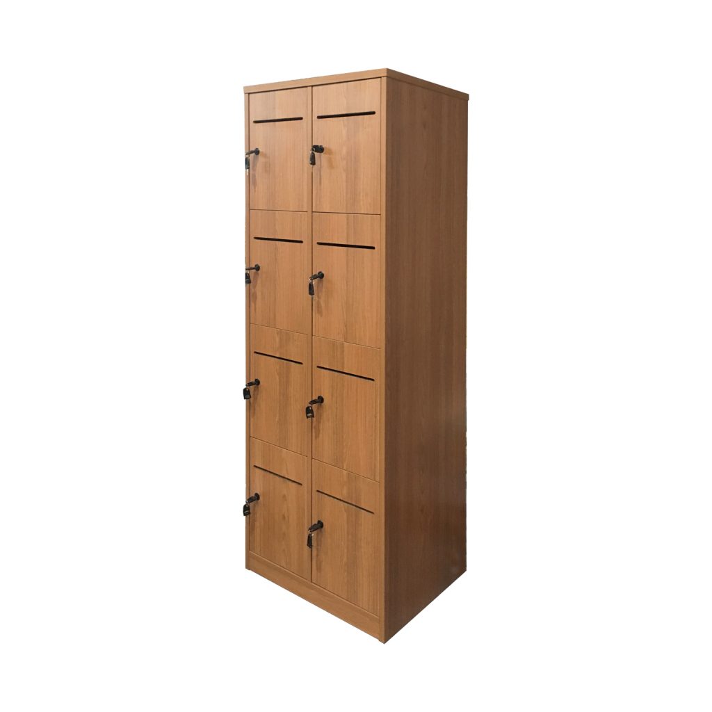 SFS wooden storage locker in 8 doors for letter storage