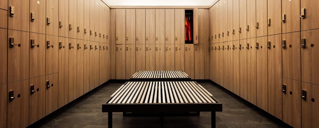 SFS wooden locker in laminate material