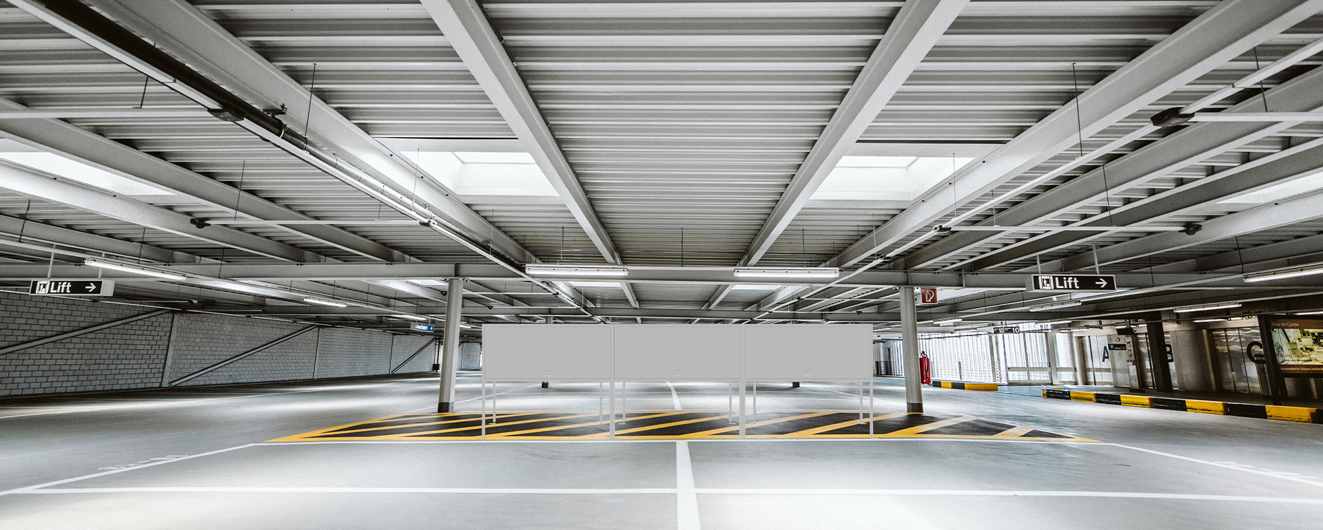 SFS metal parking garage storage locker