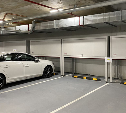 Metal parking garage storage locker,over car bonnet storage