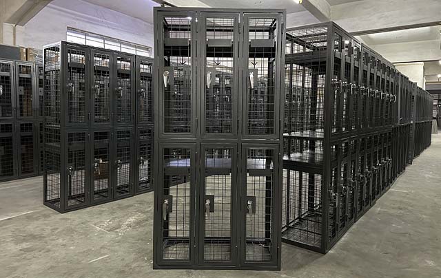 SFS metal wire mesh wardrobe storage locker in 6 doors