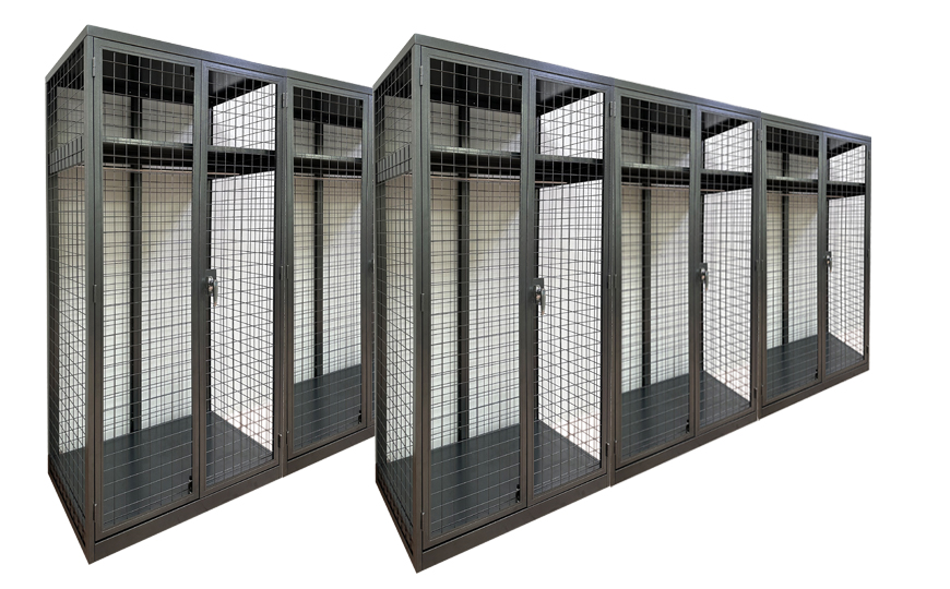 SFS metal military wardrobe cabinet locker in wire mesh structure