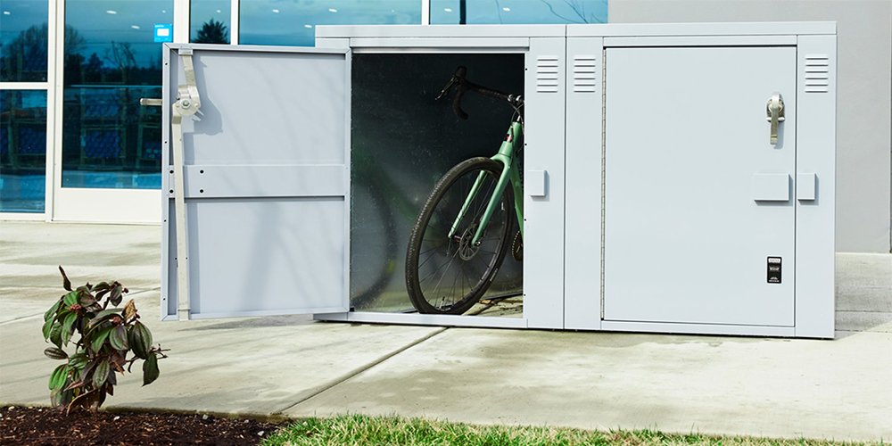 metal bike locker are the best choice of bike storage