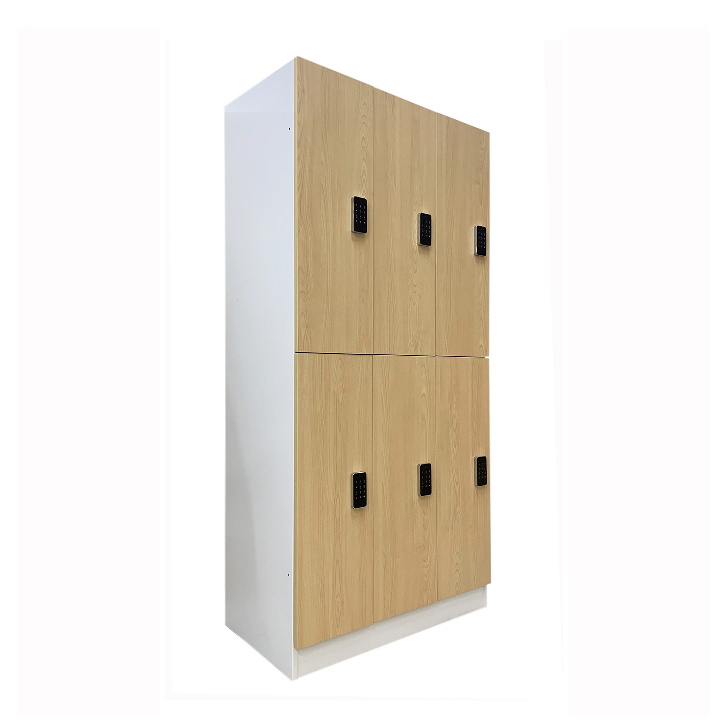 SFS Metal Wardrobe Locker for Storage Clothes with Six Doors in Wood Grain-SFS-WL-022