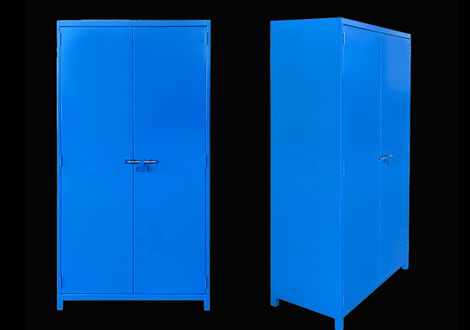 SFS Metal Warehouse Storage Cabinet with Two Doors in Blue SFS-SL-012