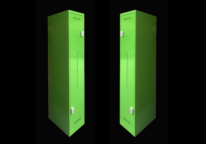 steel wardrobe with z shape for changing room
