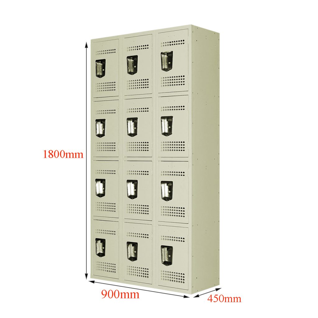 SFS Metal Locker for Storage Personal Goods for Changing Room with Twelve Doors in Rice-white SFS-SL-013