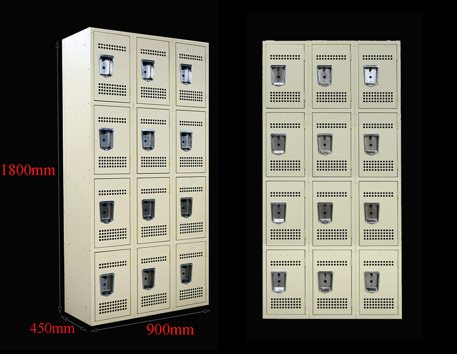 SFS Metal Locker for Storage Personal Goods for Changing Room with Twelve Doors in Rice-white SFS-SL-013