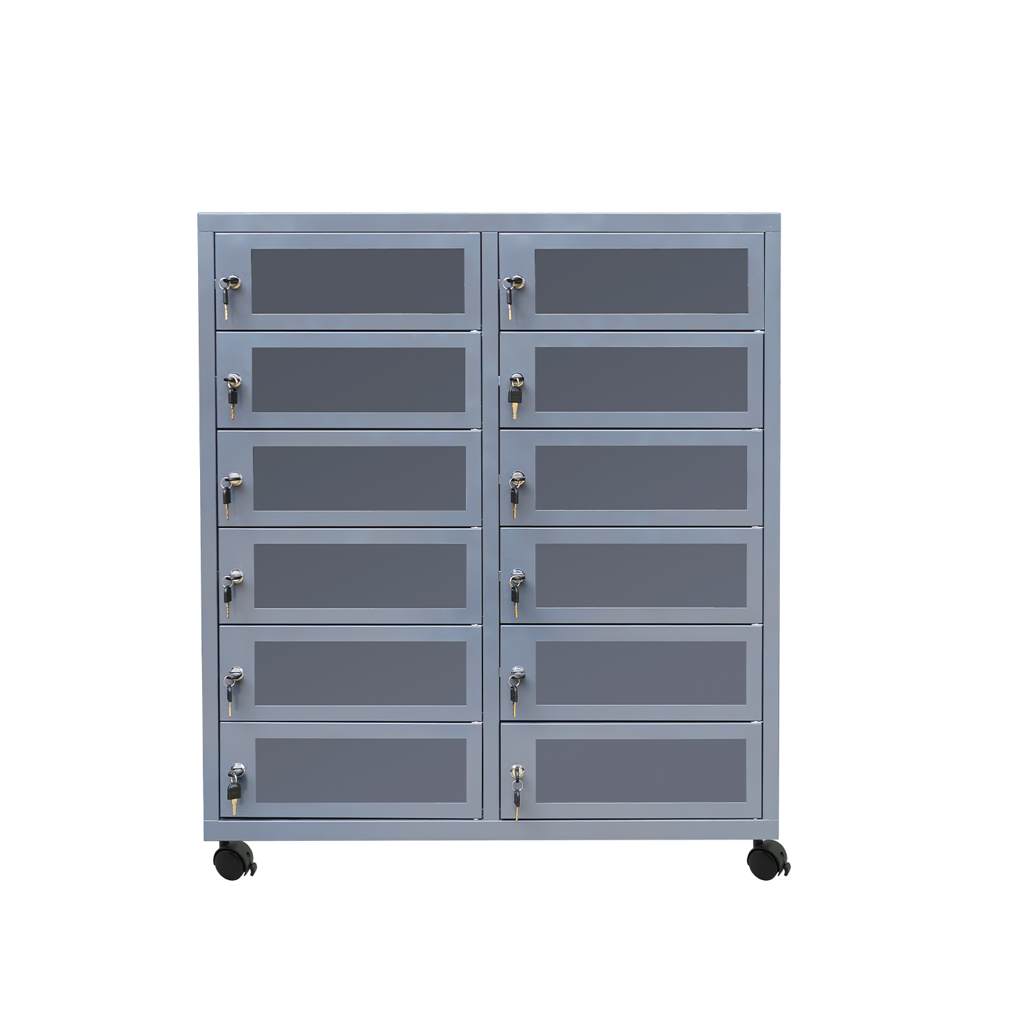 SFS Metal Charge Locker for Laptop Storage in 12 Doors in Grey Color-SFSMSL-004