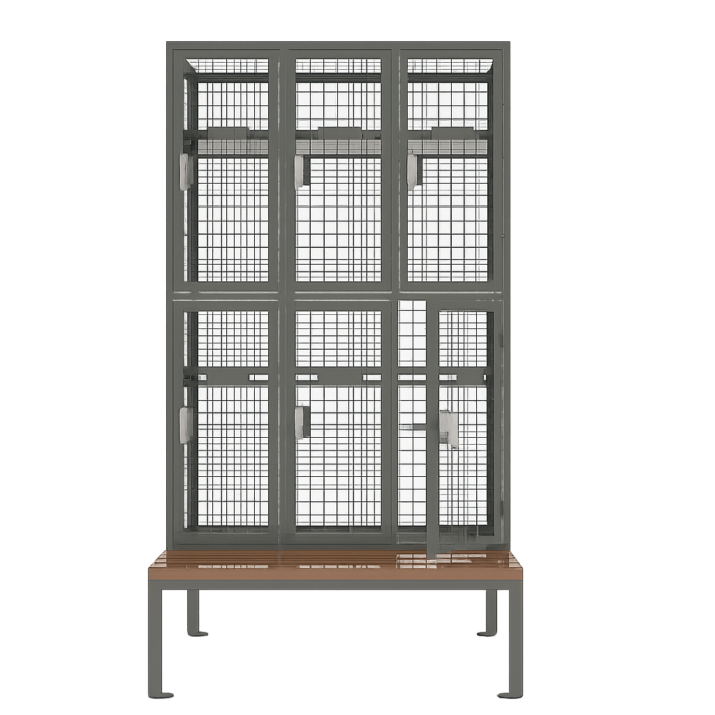 Metal Mesh Wardrobe Cupboard