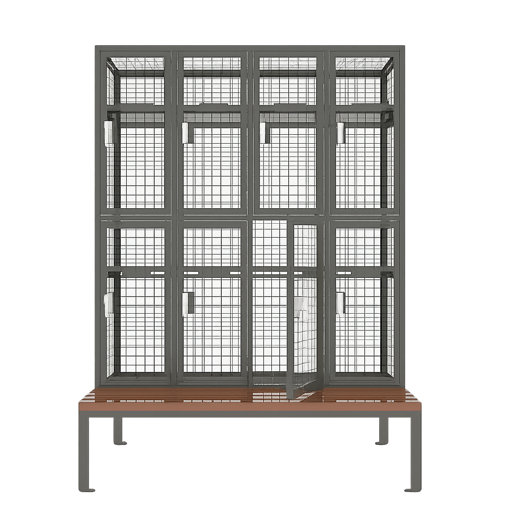 Mesh Compartment Wardrobe Locker