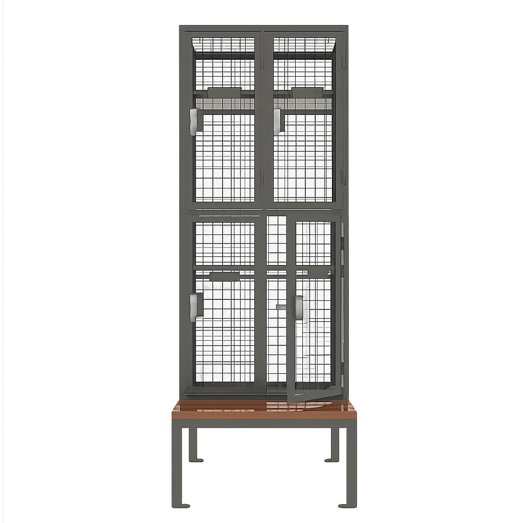 Wire Mesh Compartment Lockers