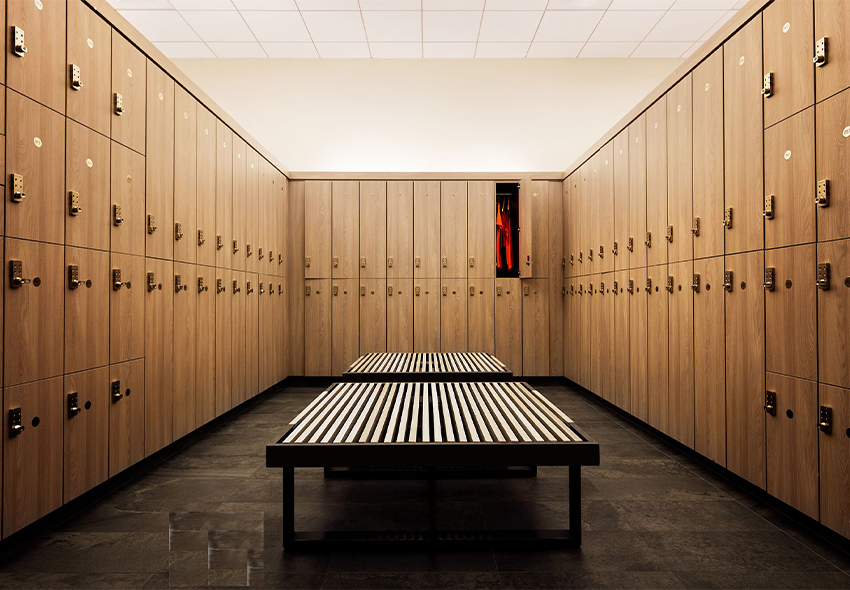 Locker bench for change room