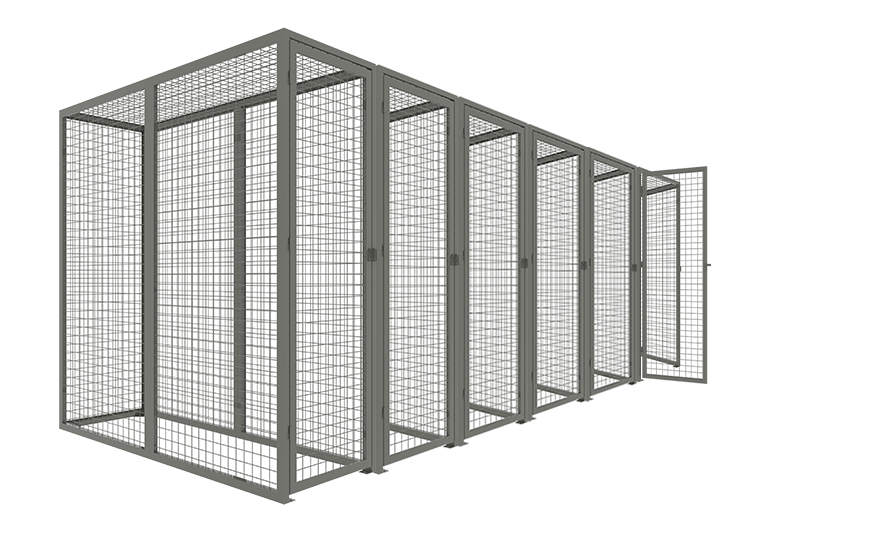 SFS Mesh Horizontal Bicycle Locker Grey Color Safety Mesh Locker For Bikes On Sale SFS-010