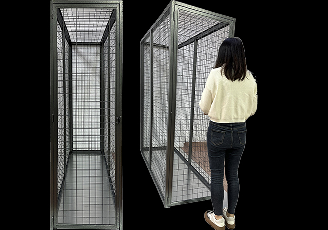 SFS Mesh Horizontal Bicycle Locker Grey Color Safety Mesh Locker For Bikes On Sale SFS-BSL-011